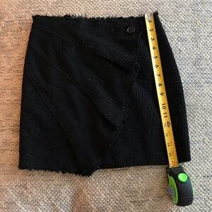 M Missoni asymmetrical black tweed mini skirt